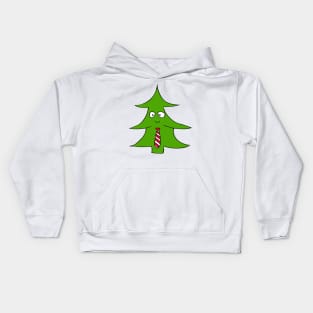 Christmas Tree Wearing A Tie Kids Hoodie